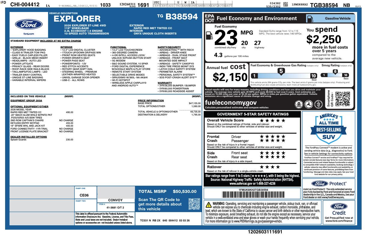 Ford Explorer ST-Line 4WD 2026