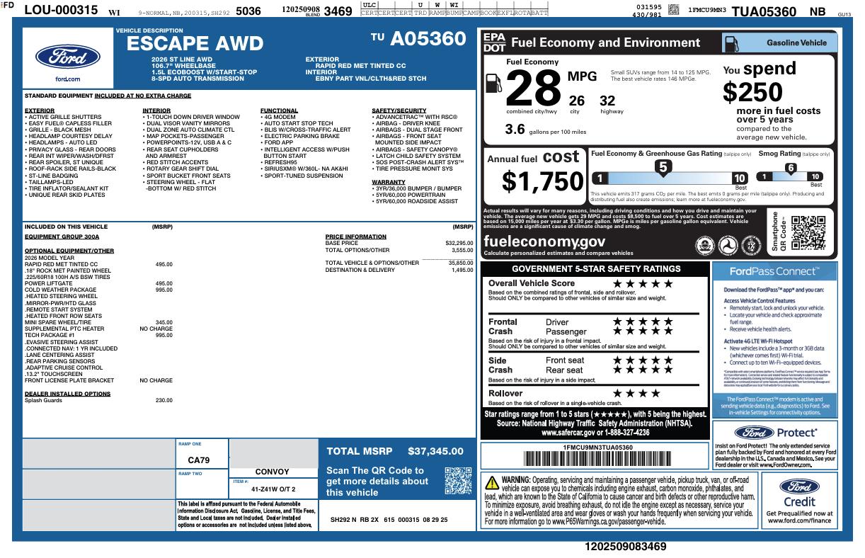 Ford Escape ST-Line AWD 2026