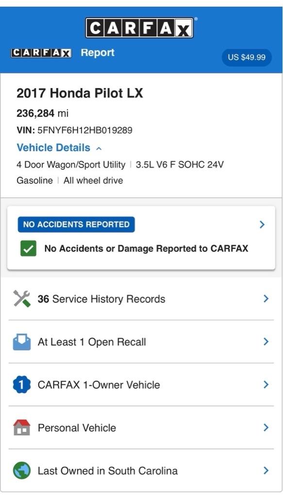 Honda Pilot  2017