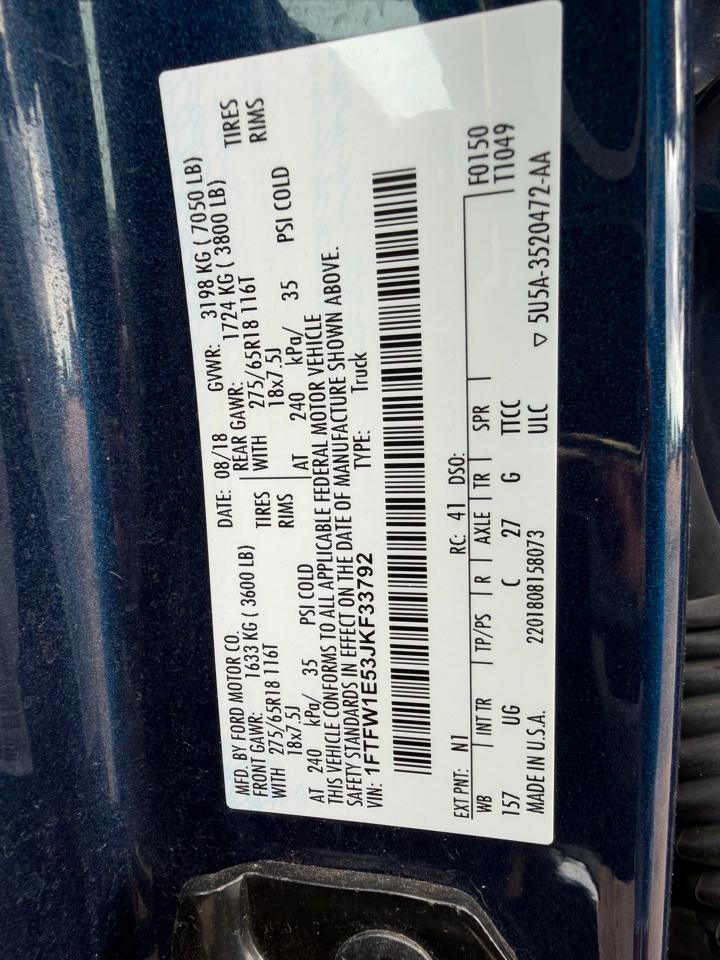 Ford F-150 SuperCrew 150" XLT 4WD 2018