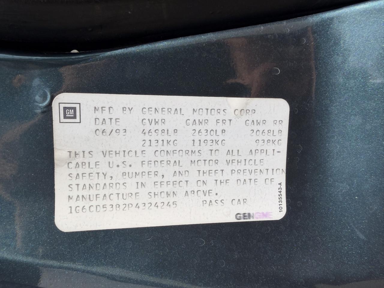 Cadillac DeVille Sedan 1993