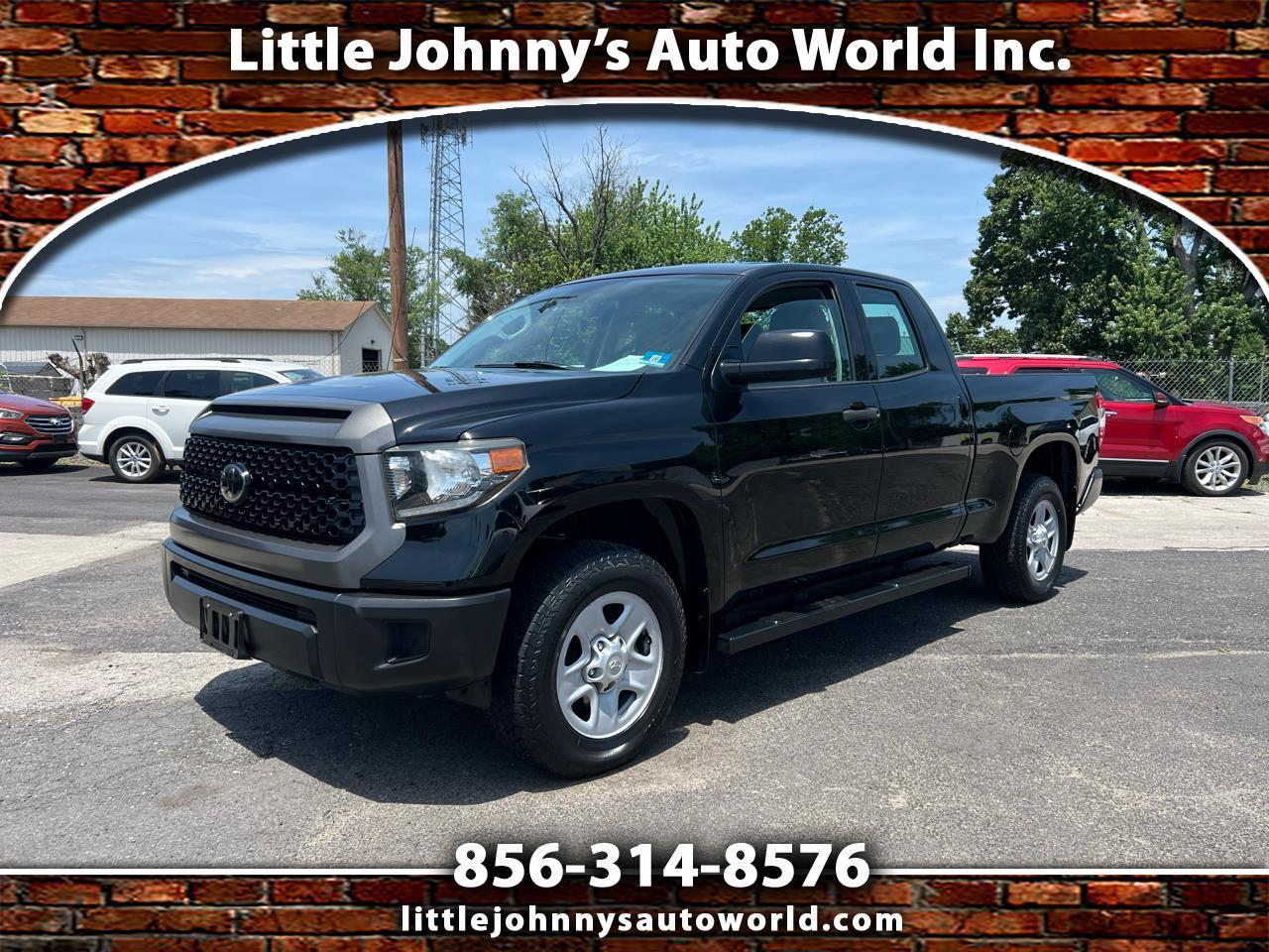 Black 2018 Toyota Tundra SR5 Double Cab 4.6L 4WD Pickup Truck Four-Wheel Drive Automatic