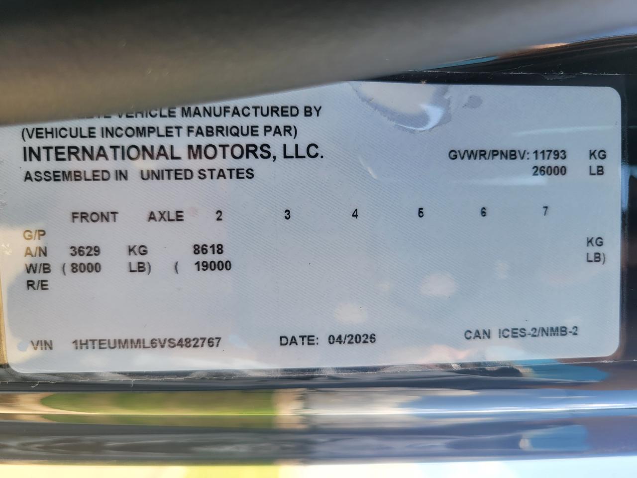 International MV607  2027