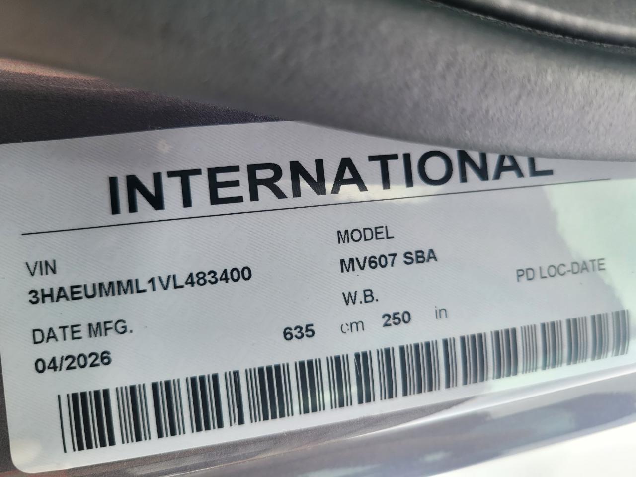 International MV607  2027
