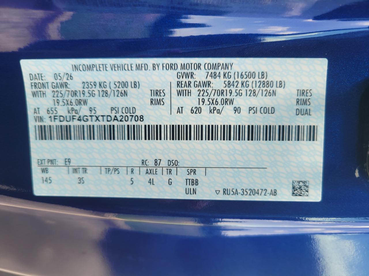 Ford Super Duty F-450 DRW XLT 2WD Reg Cab 145" WB 60" CA 2026