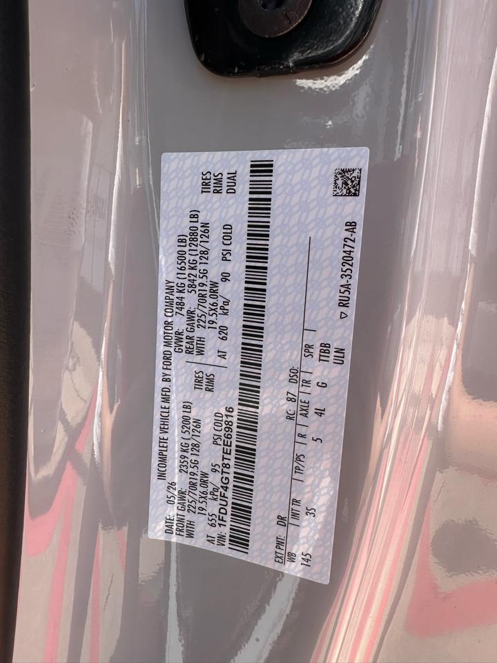 Ford Super Duty F-450 DRW XLT 2WD Reg Cab 145" WB 60" CA 2026