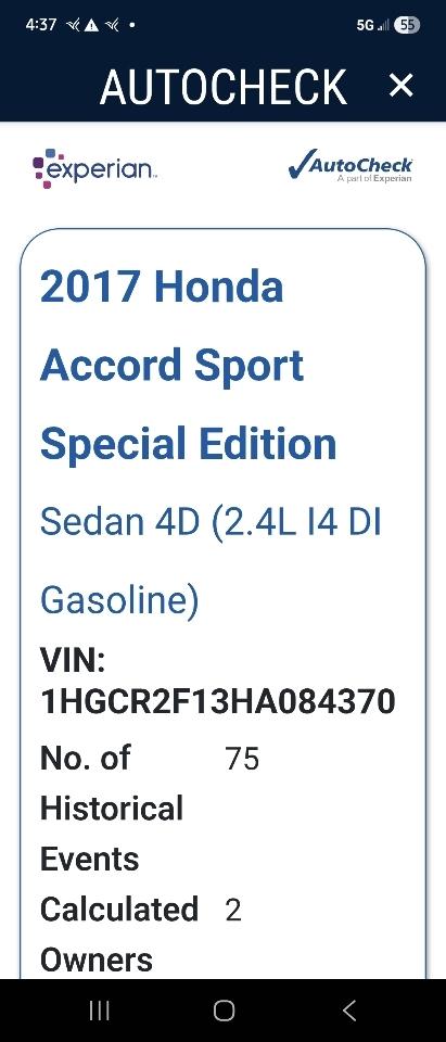 Honda Accord Sedan  2017