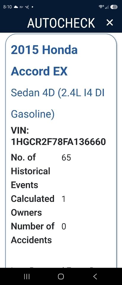 Honda Accord Sedan  2015