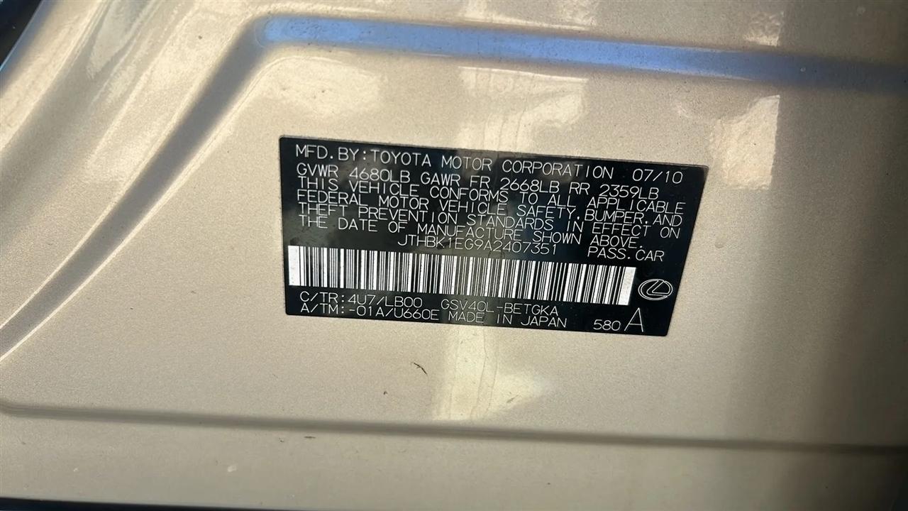 Lexus ES 350 Sedan 2010