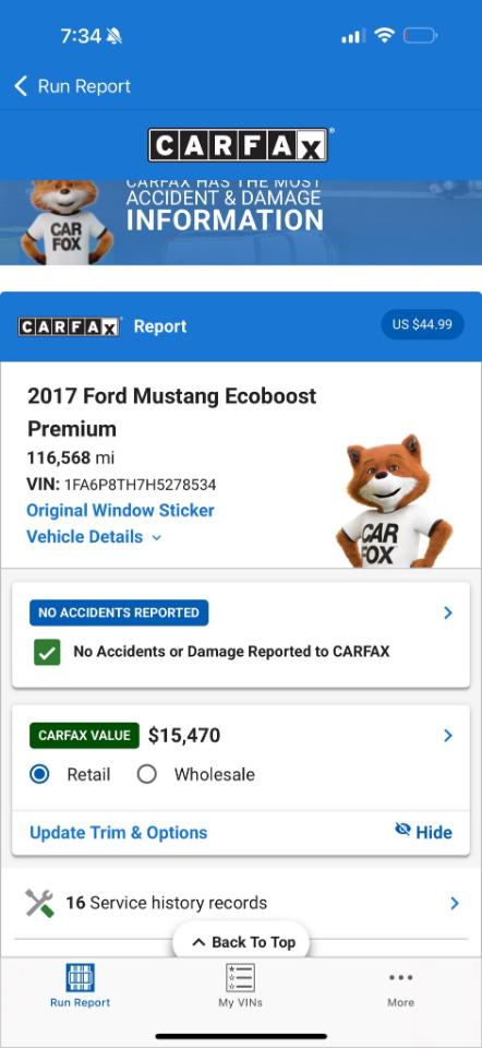 Ford Mustang EcoBoost Coupe 2017