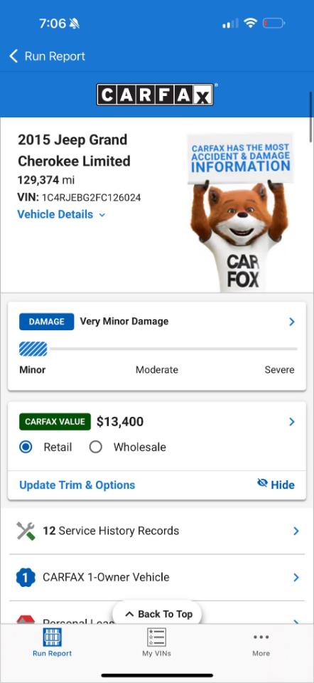 Jeep Grand Cherokee Limited 2WD 2015