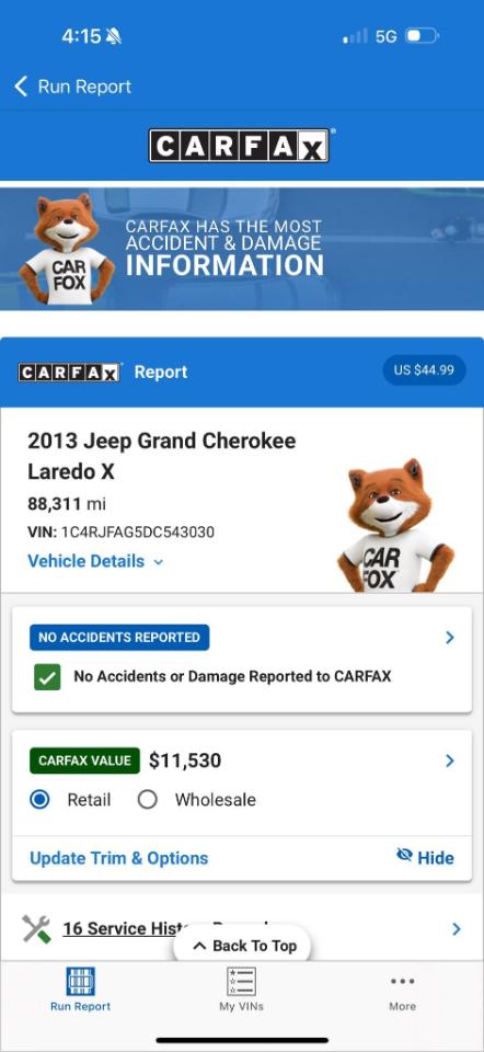 Jeep Grand Cherokee Laredo 4WD 2013