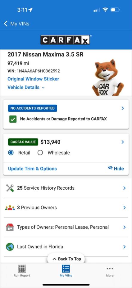 Nissan Maxima 3.5 S 2017