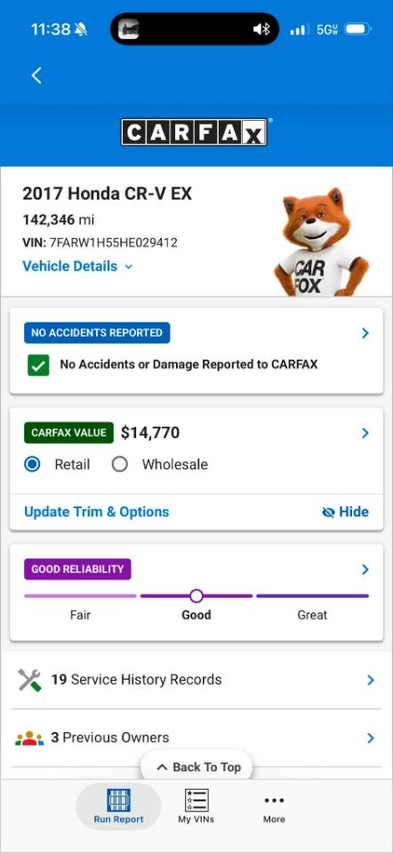 Honda CR-V EX 2WD 2017