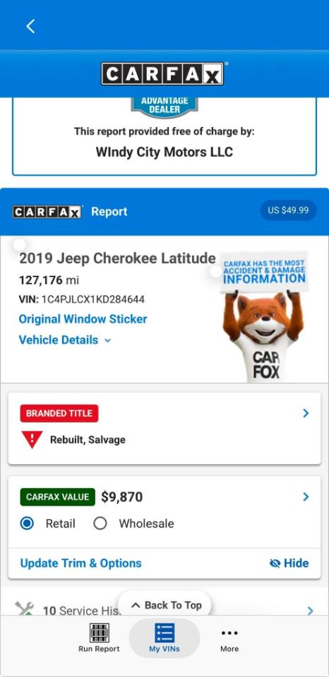 Jeep Cherokee Latitude FWD 2019