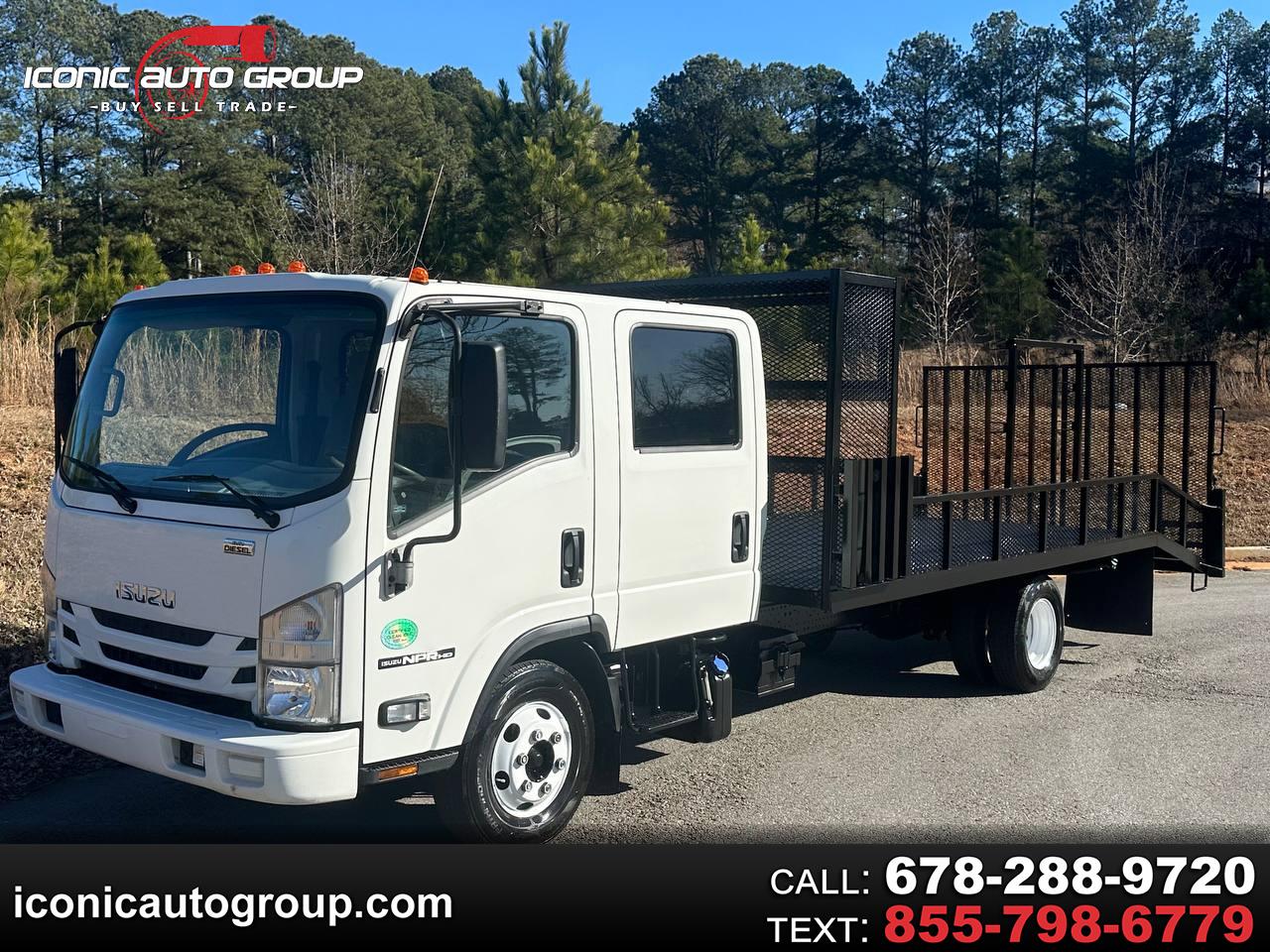2020 Isuzu NPR DSL CREW Landscape body 18' bed 4' dovetail