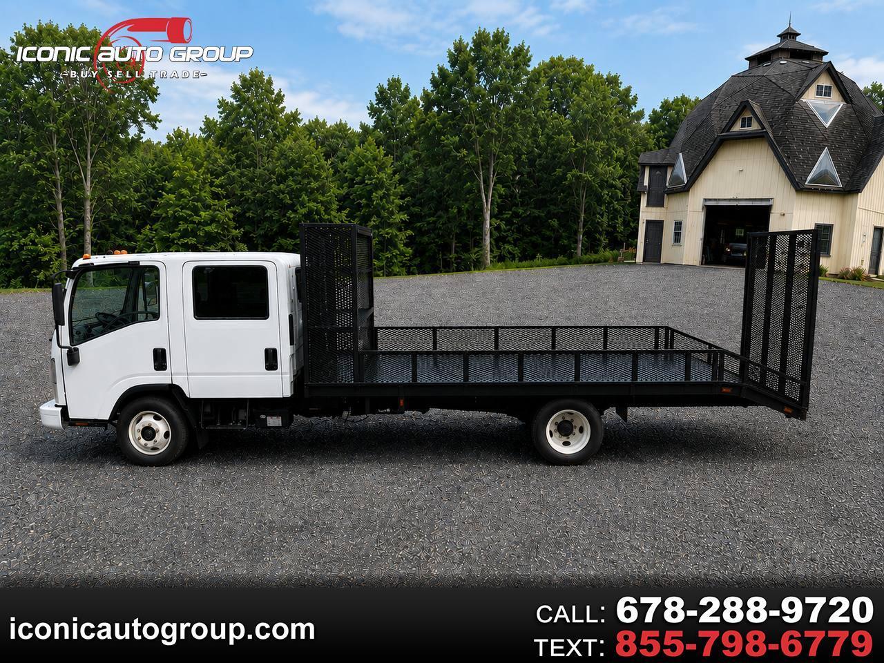 2010 Isuzu NQR DSL CREW 18' LANDSCAPE BED 14' FLAT 4' DOVE