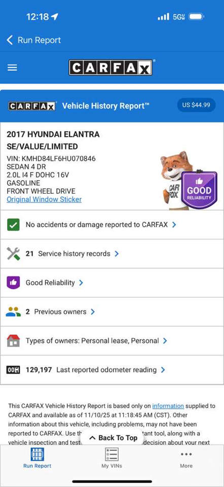 Hyundai Elantra Limited 2017