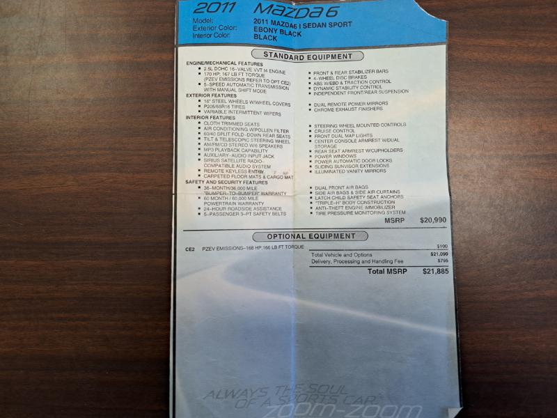 Mazda MAZDA6 i Sports Sedan Sport 2011
