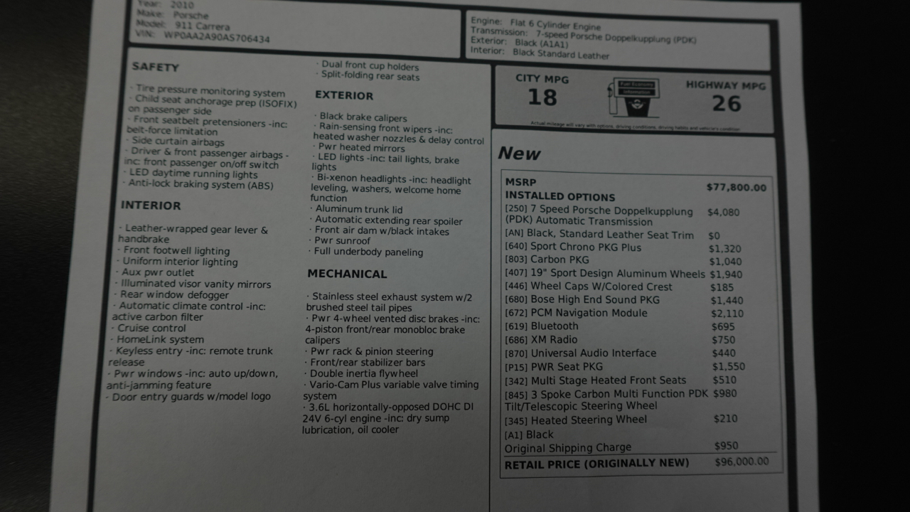 Porsche 911 Carrera 2010