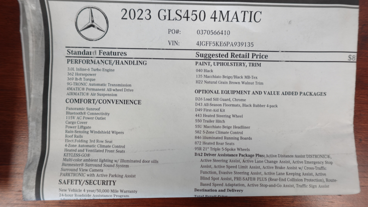 Mercedes-Benz GLS-Class GLS450 4MATIC 2023