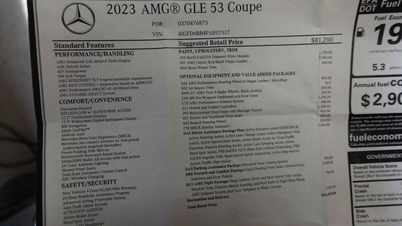 Mercedes-Benz GLE-Class AMG53 4MATIC 2023