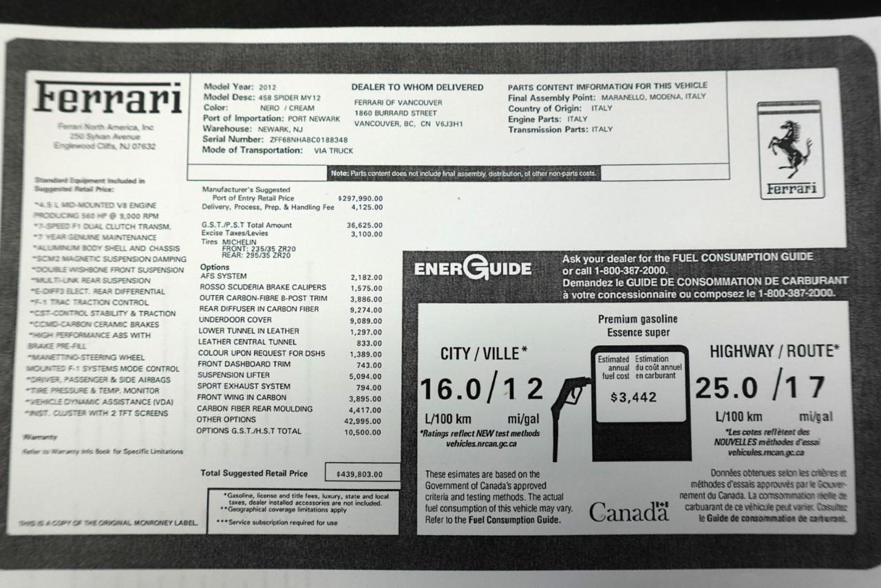 Ferrari 458 Spider 2012