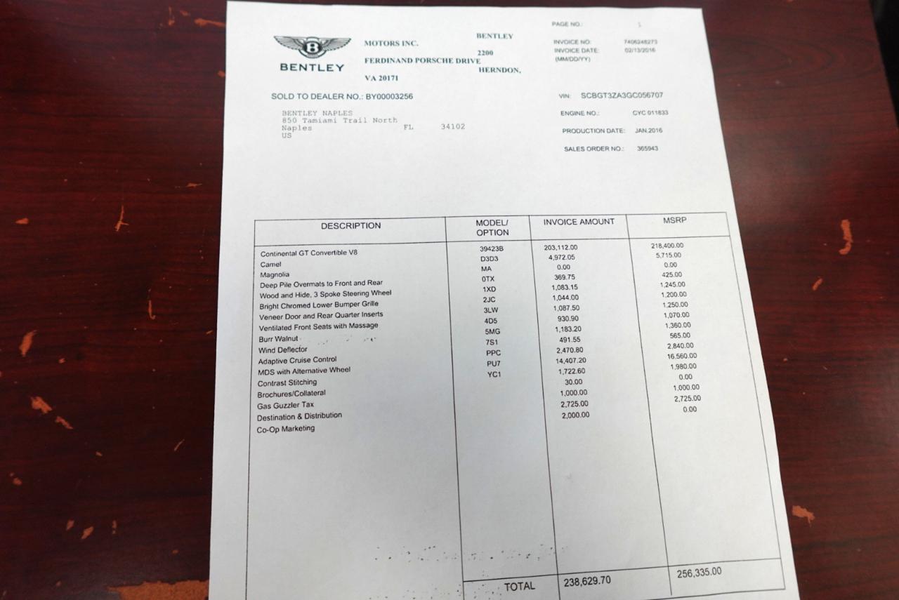 Bentley Continental GTC V8 2016