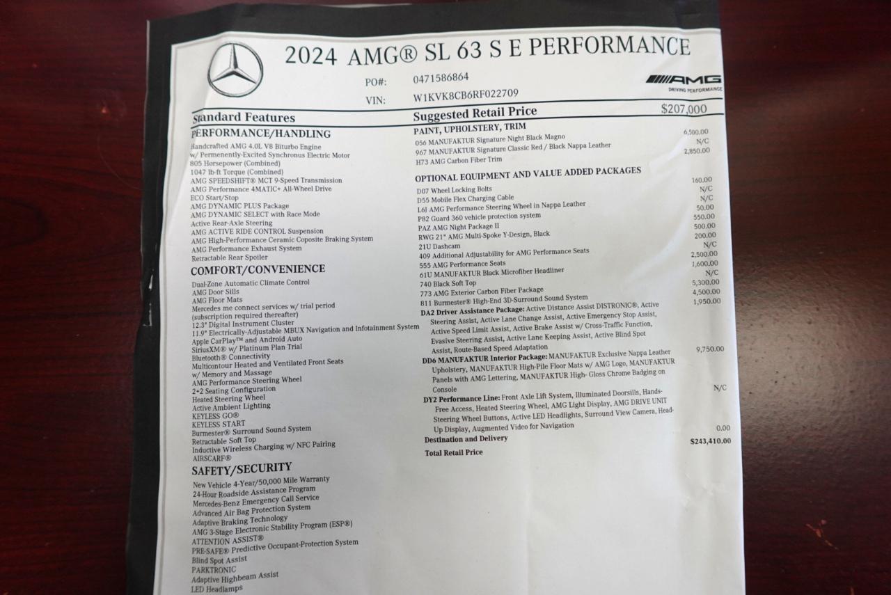 Mercedes-Benz SL 63 AMG  2024