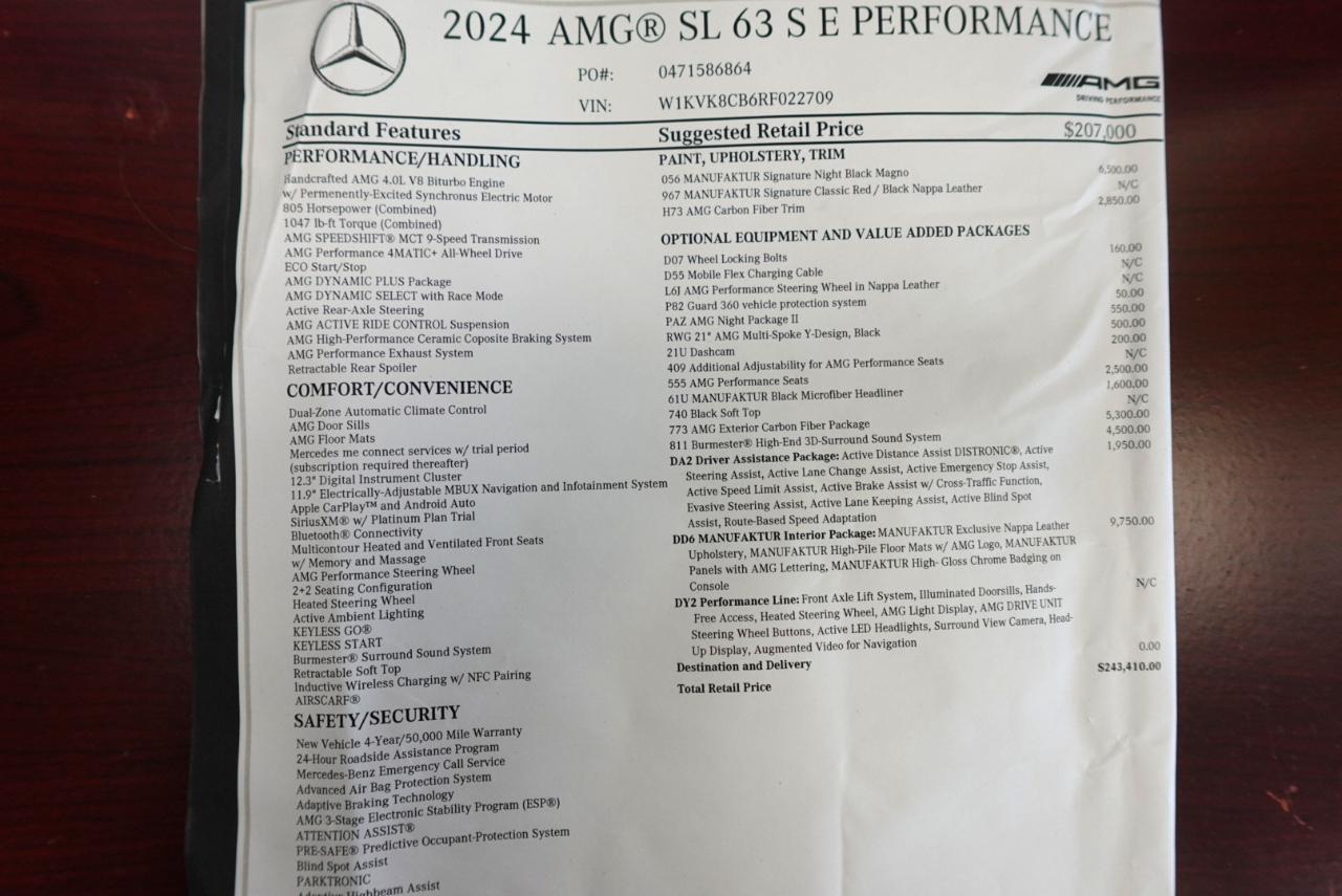 Mercedes-Benz SL 63 AMG  2024