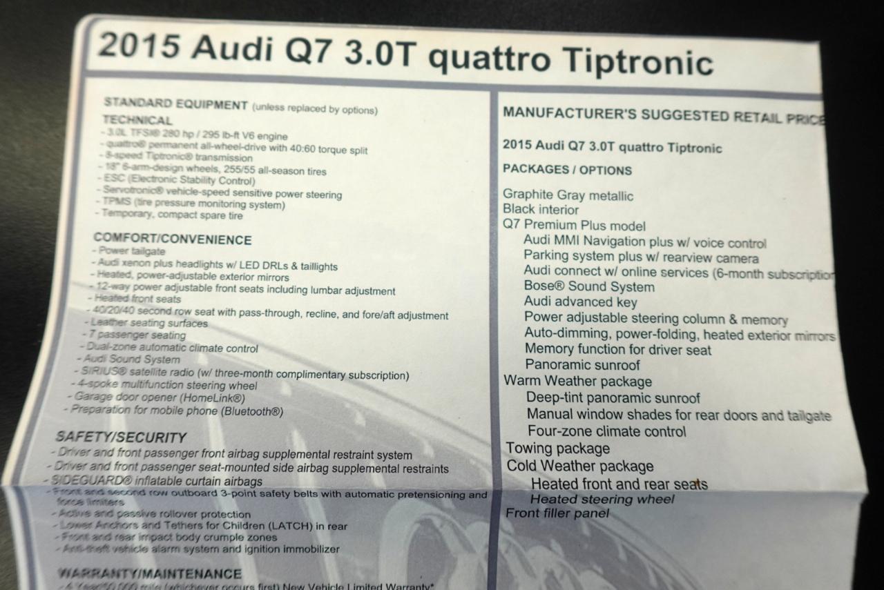 Audi Q7 3.0T Premium Plus quattro 2015