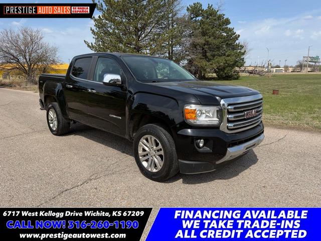 Black 2017 GMC Canyon SLT Crew Cab 4WD Pickup Truck Four-Wheel Drive Automatic