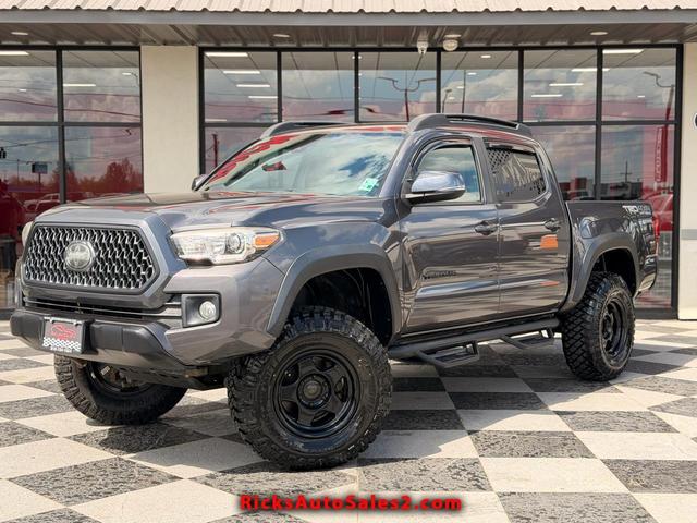 Gray 2018 Toyota Tacoma TRD Off Road Double Cab 4WD Pickup Truck Four-Wheel Drive 6-Speed Manual