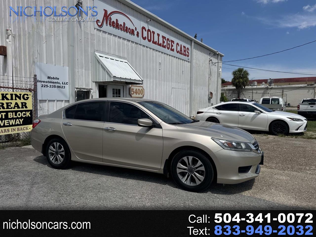 Honda Accord Sedan 4dr I4 CVT LX 2014