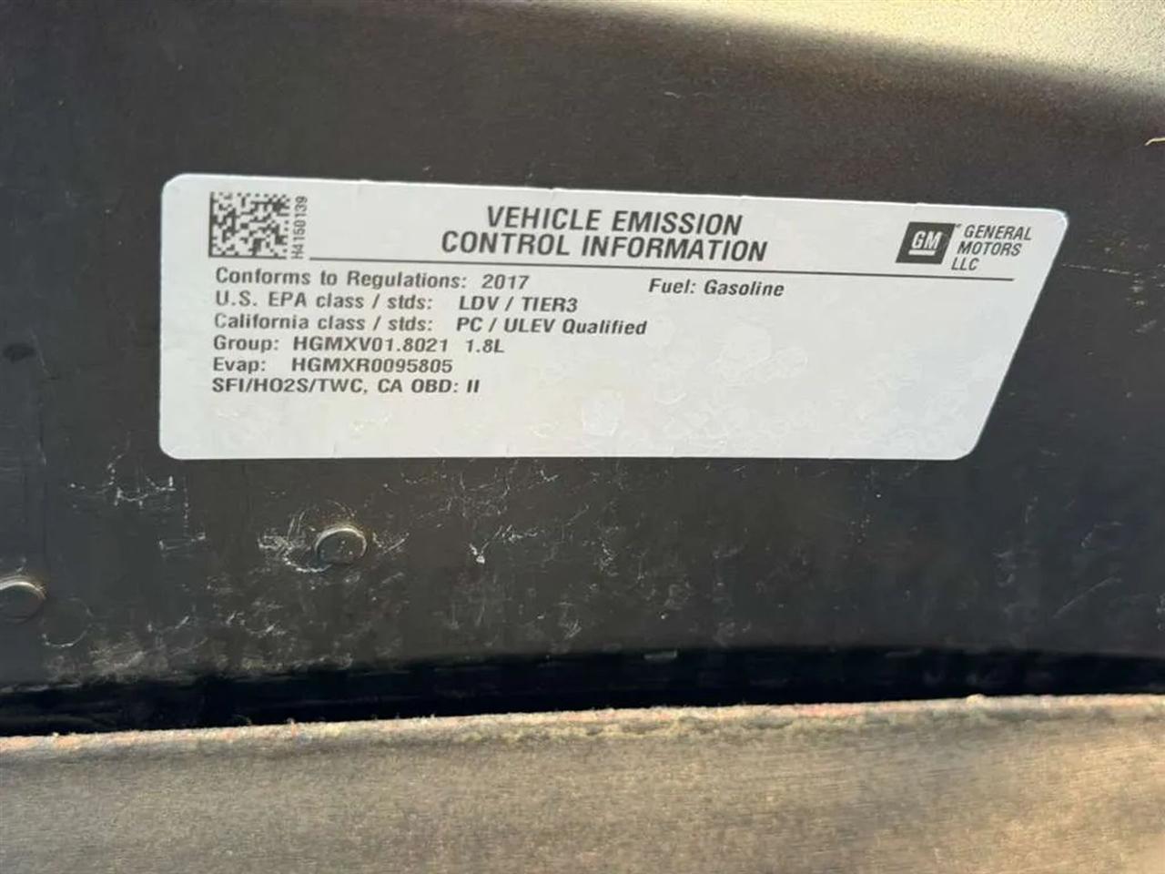 Chevrolet Sonic LS Auto Sedan 2017