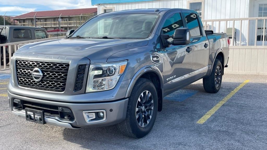 Gray 2017 Nissan Titan Pickup Truck Four-Wheel Drive 7-Speed Automatic