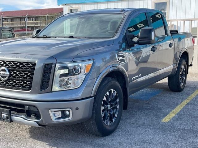 Gray 2017 Nissan Titan Pickup Truck Four-Wheel Drive 7-Speed Automatic