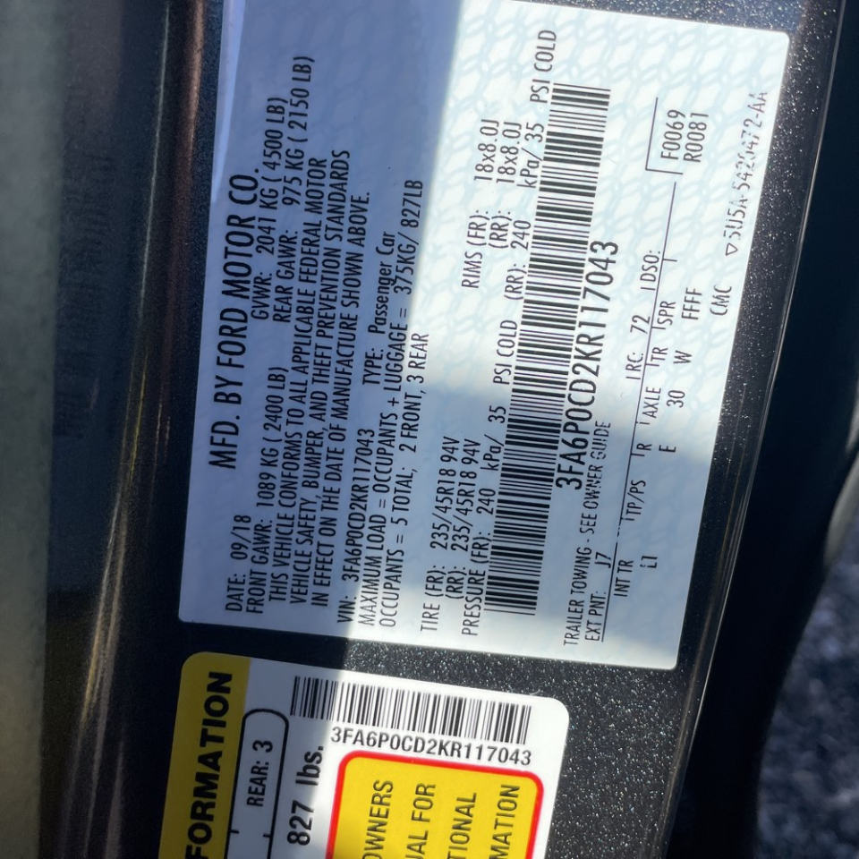 Ford Fusion SEL 2019