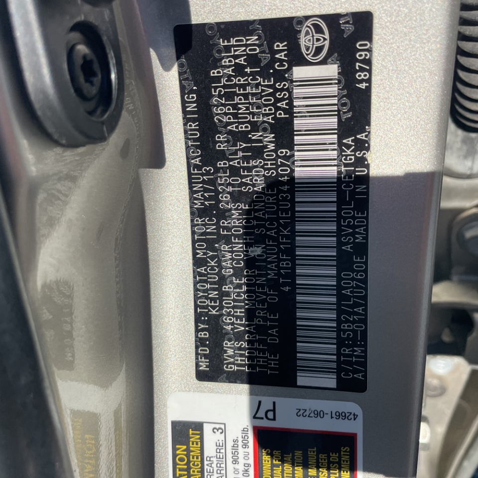 Toyota Camry XLE 2014