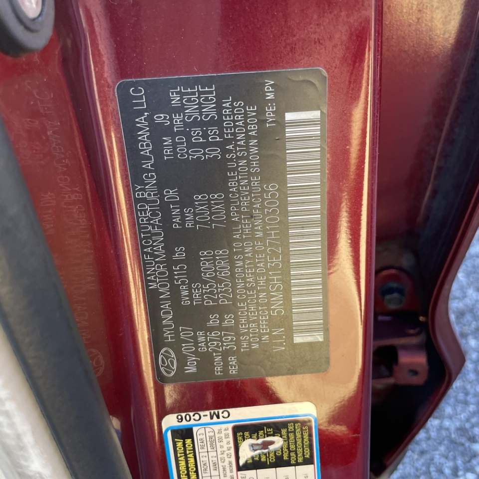 Hyundai Santa Fe Limited 2007