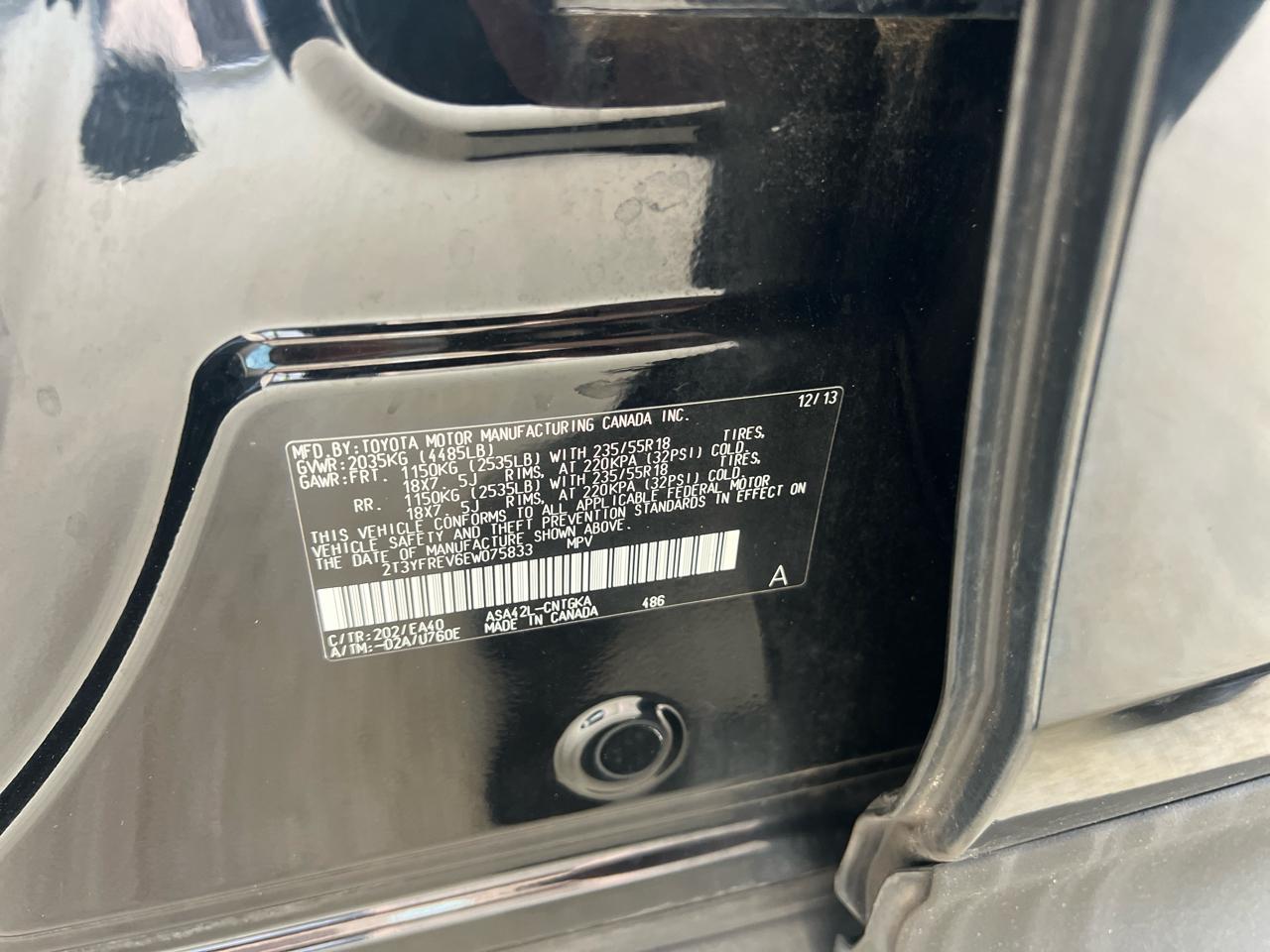 Toyota RAV4 Limited 2014