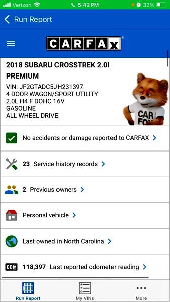 Subaru Crosstrek 2.0i Premium CVT 2018 Subaru Crosstrek 2.0i Premium CVT 2018