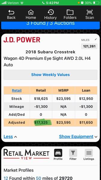Subaru Crosstrek 2.0i Premium CVT 2018 Subaru Crosstrek 2.0i Premium CVT 2018
