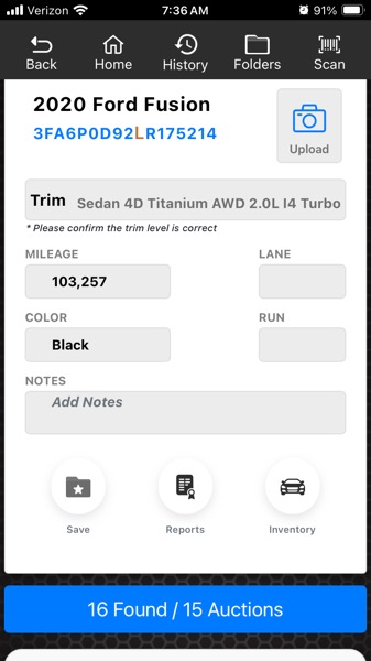 Ford Fusion Titanium AWD 2020 Ford Fusion Titanium AWD 2020