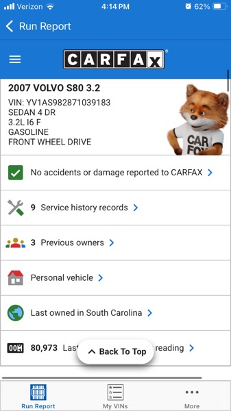 Volvo S80 3.2 FWD 2007