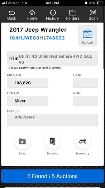 Jeep Wrangler Unlimited Sahara 4WD 2017