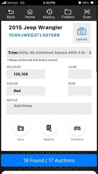 Jeep Wrangler Unlimited Sahara 4WD 2015