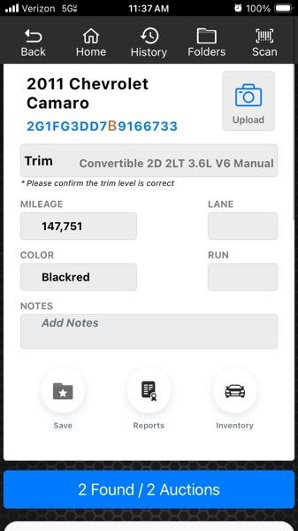 Chevrolet Camaro Convertible 2LT 2011