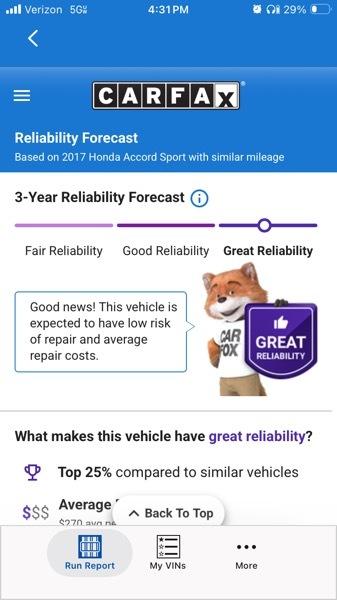 Honda Accord Sport 4D Sedan 2017