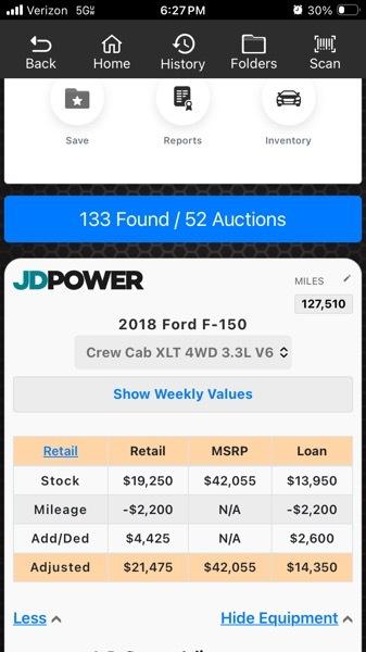 Ford F-150 4WD Reg Cab 145" XLT w/HD Payload Pkg 2018